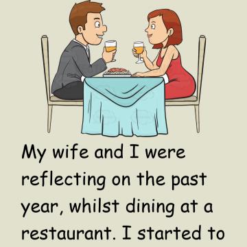 A Romantic Dinner With His Wife And..